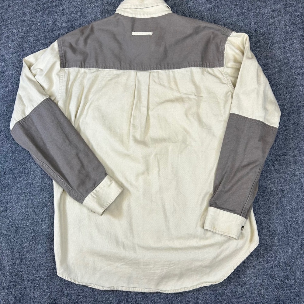 Roper Range Gear Mens Small Shooting Shirt Cotton Twill Quilted Patch Tan Grey - Picture 7 of 8